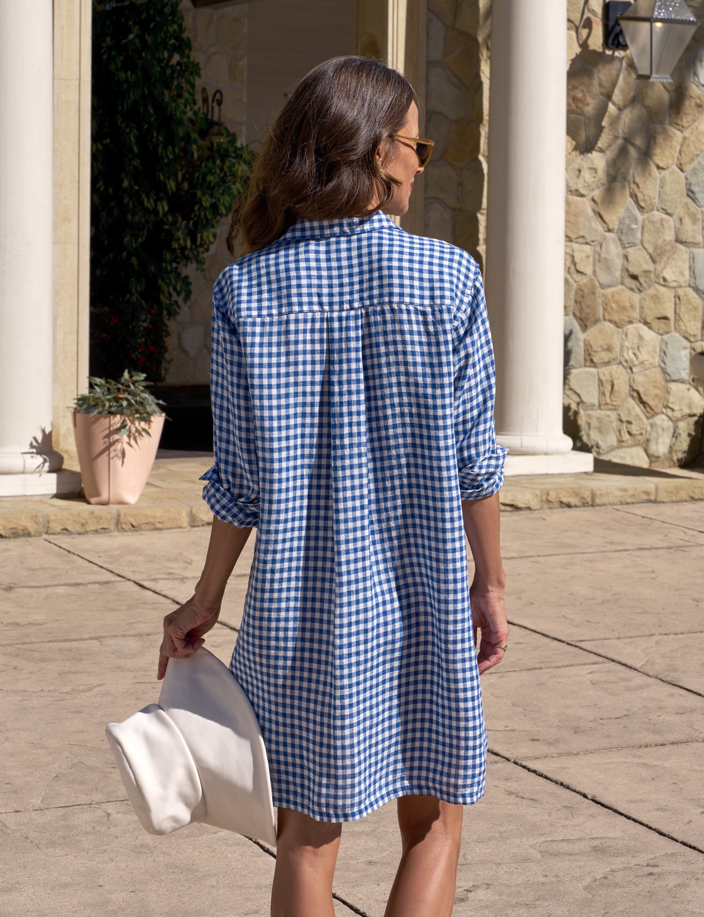 HUNTER Blue Check, Italian Classic Linen