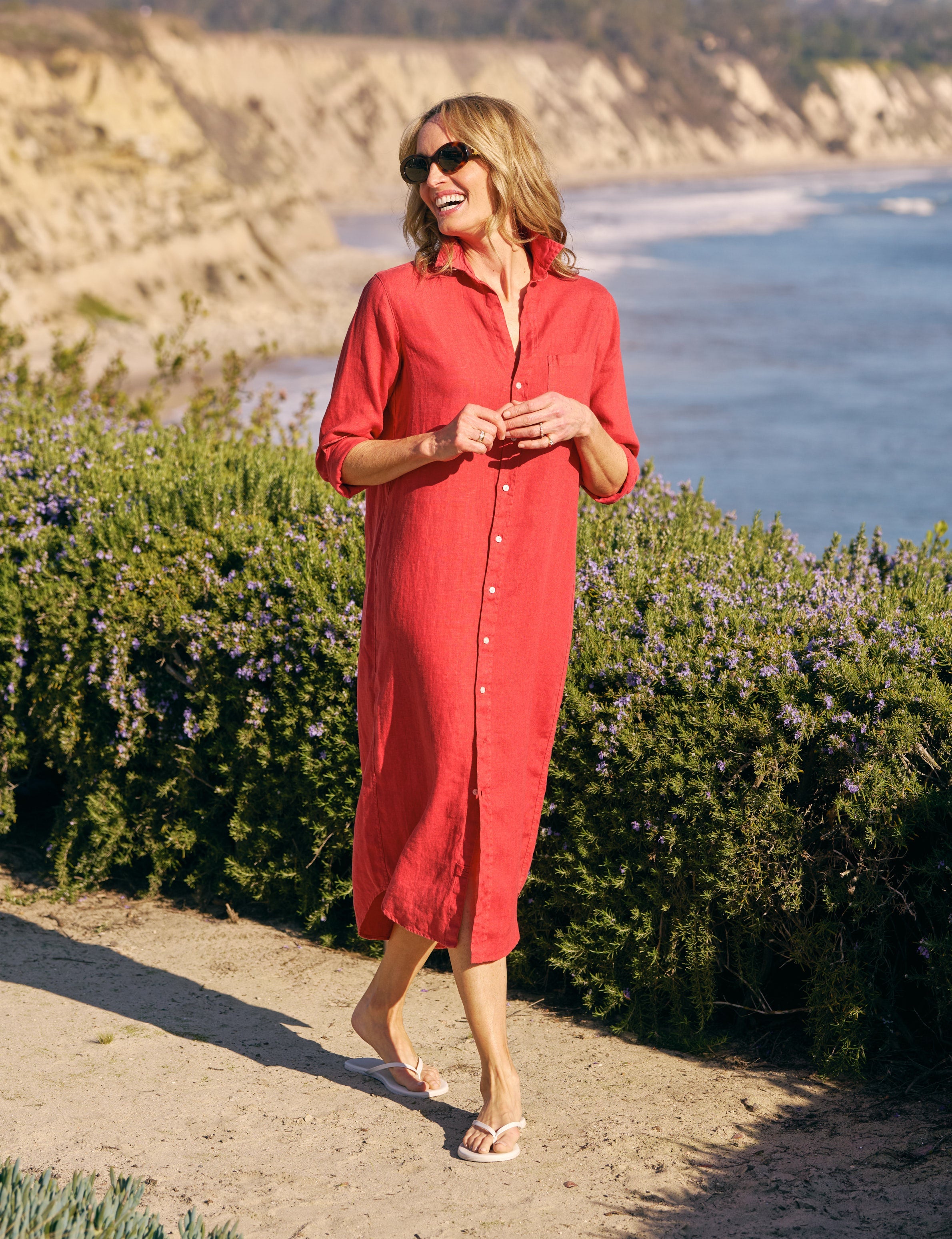 RORY Summer Red, Washed Linen