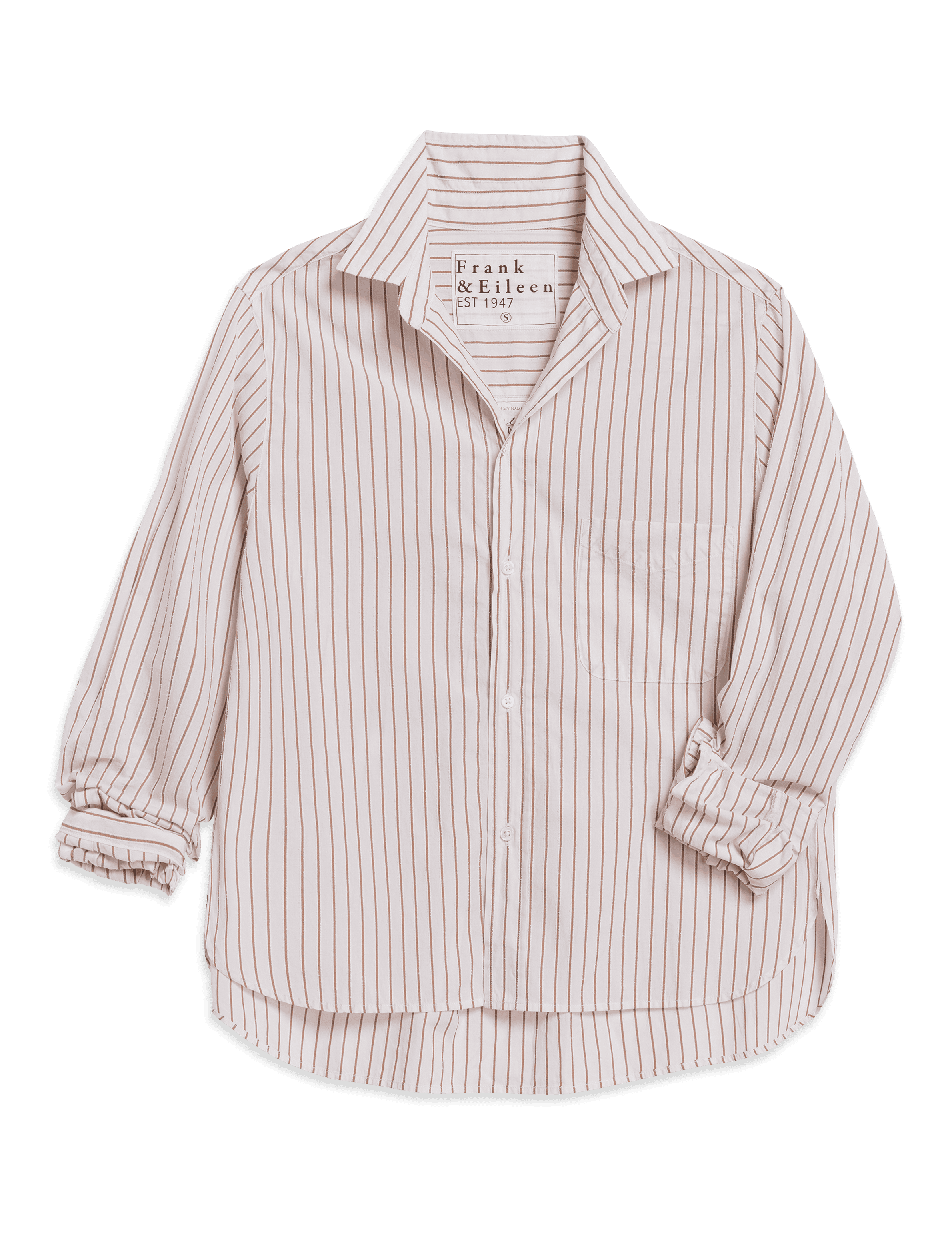 SILVIO Camel and Cream Stripe, Italian Cotton