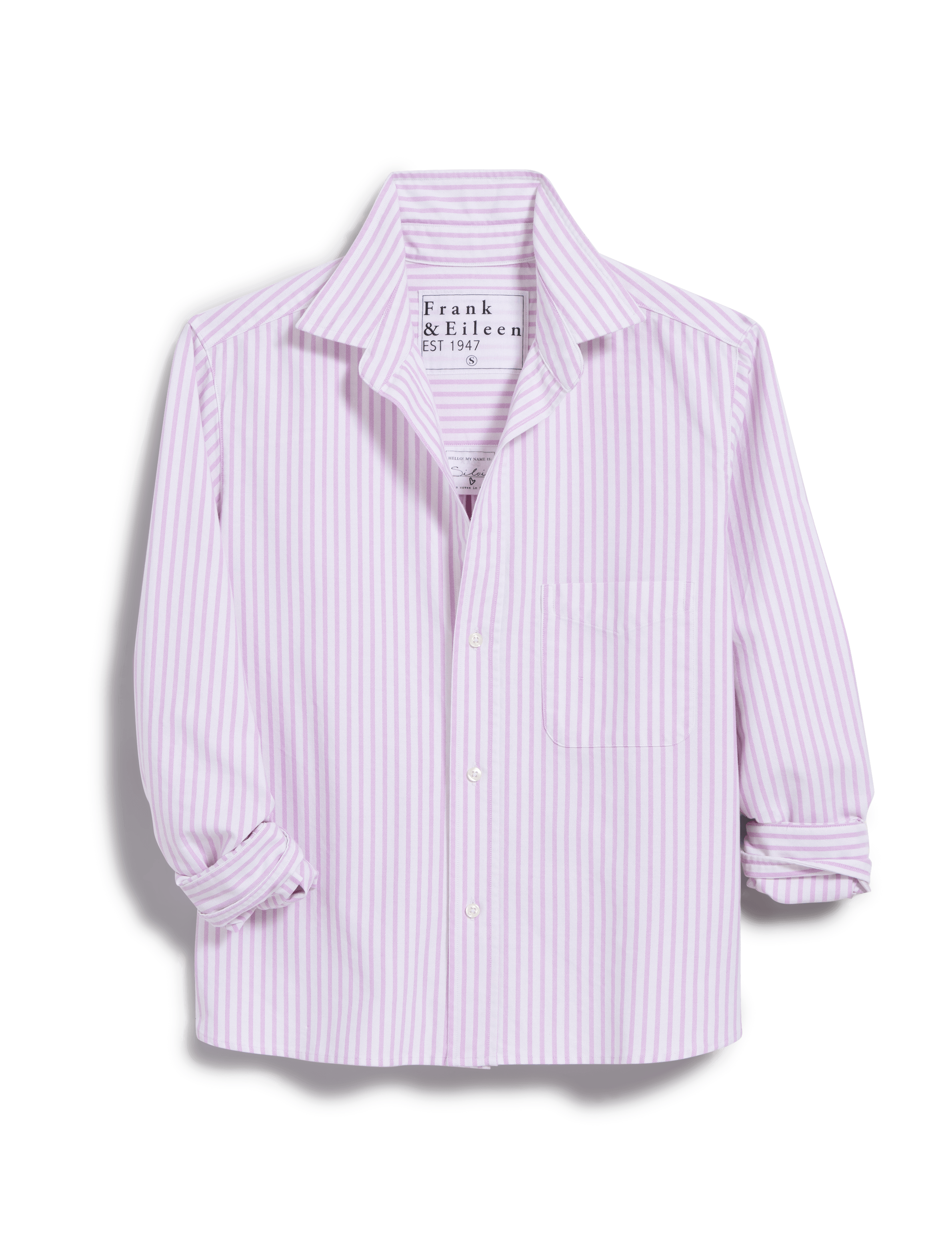 SILVIO Purple Stripe, Italian Brushed Oxford