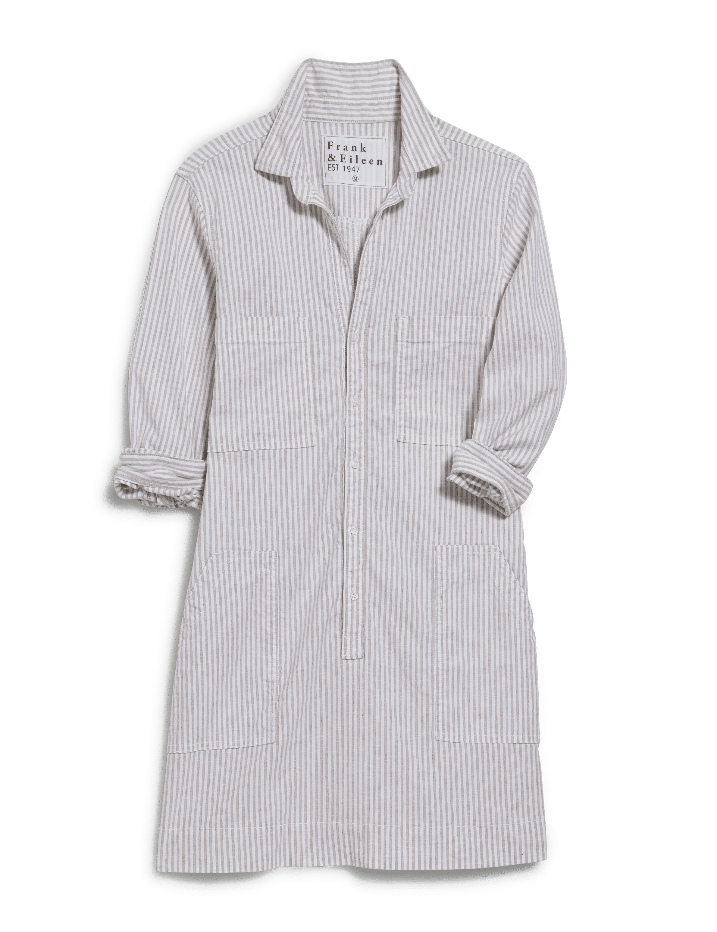 IRELAND DRESS Sand Stripe, Italian Performance Linen