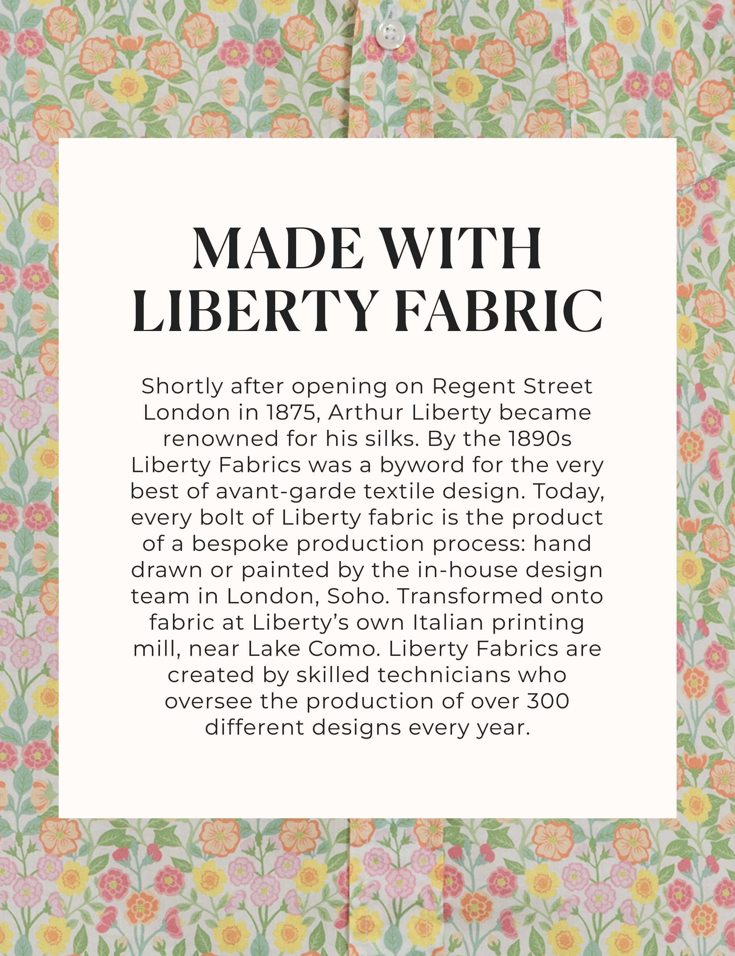 EILEEN Yellow and Pink Floral, Made with Liberty Fabric