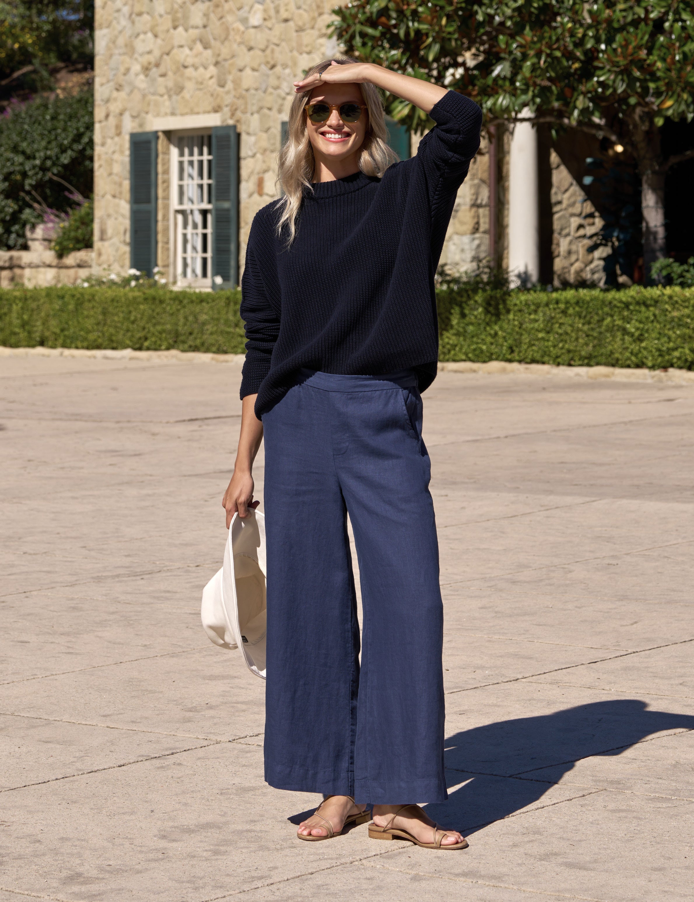 MAISIE Navy, Washed Linen
