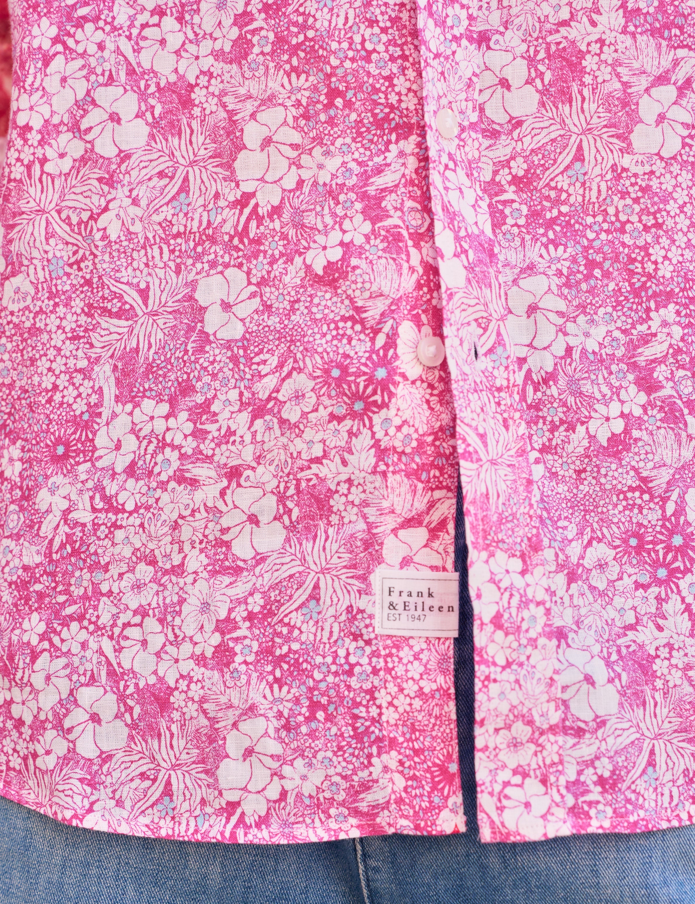 EILEEN Pink Floral, Italian Classic Linen