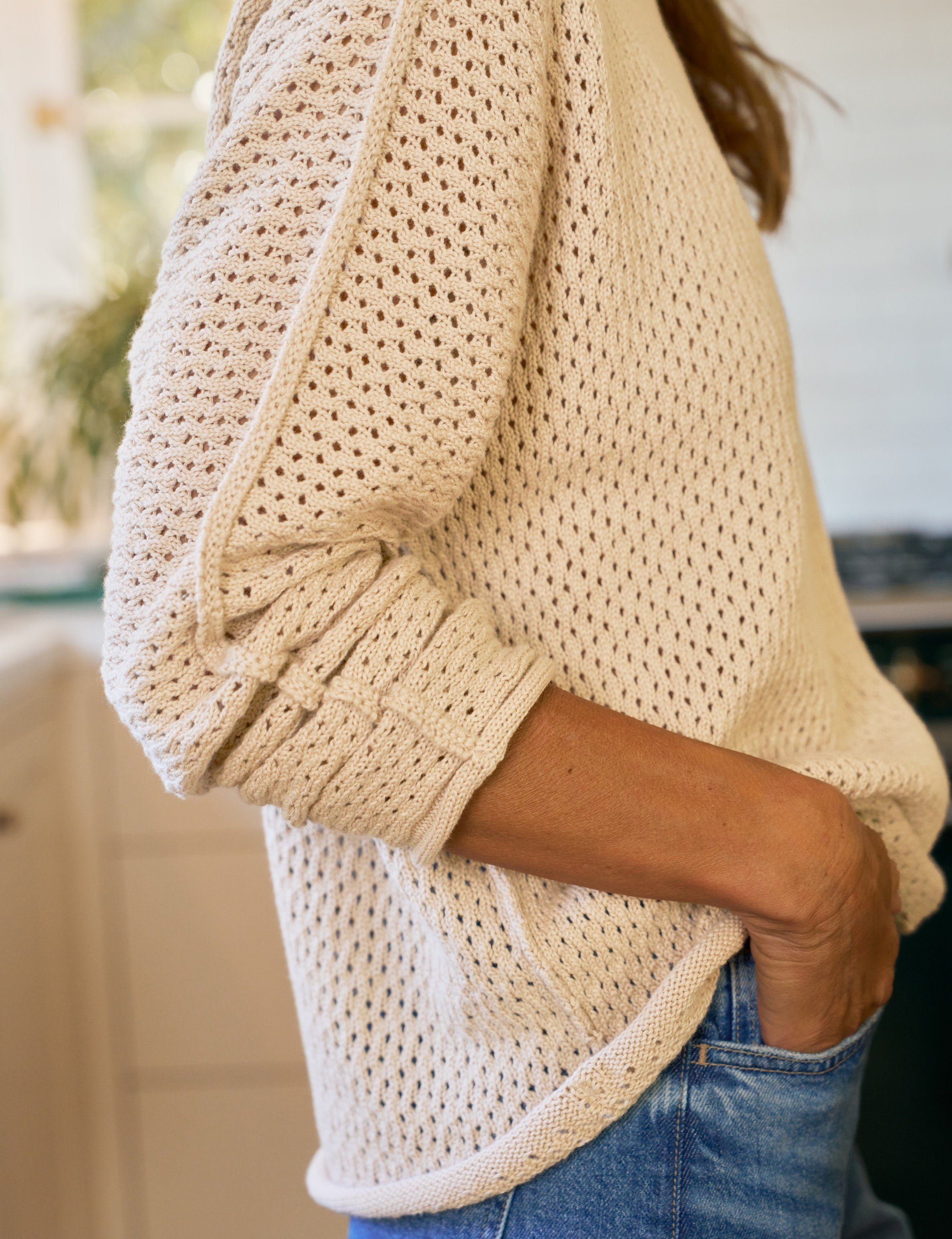 MONTEREY POINTELLE Sand, Pure Italian Cotton